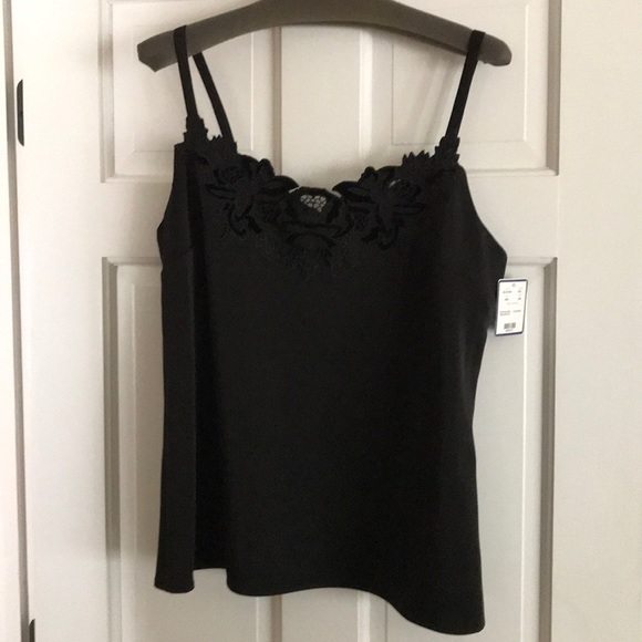 Doncaster Tops - Black designer embellished tank top